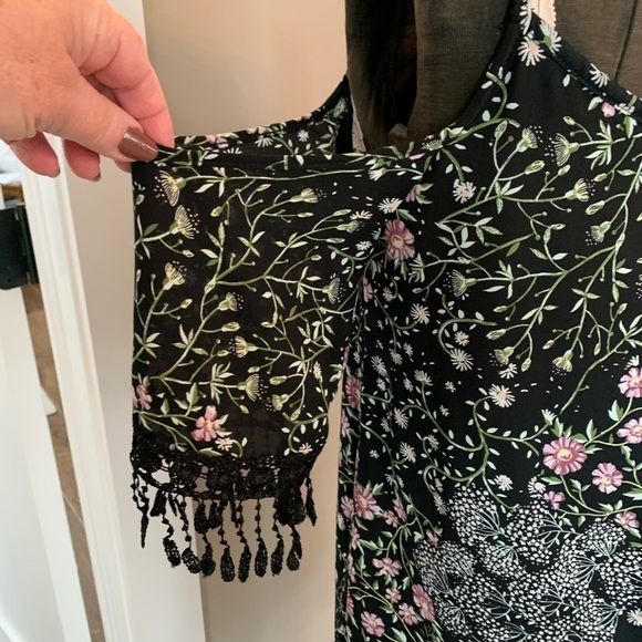 Charlotte Russe mini dress size M made in USA. Cold shoulder with strap lace - Picture 7 of 11